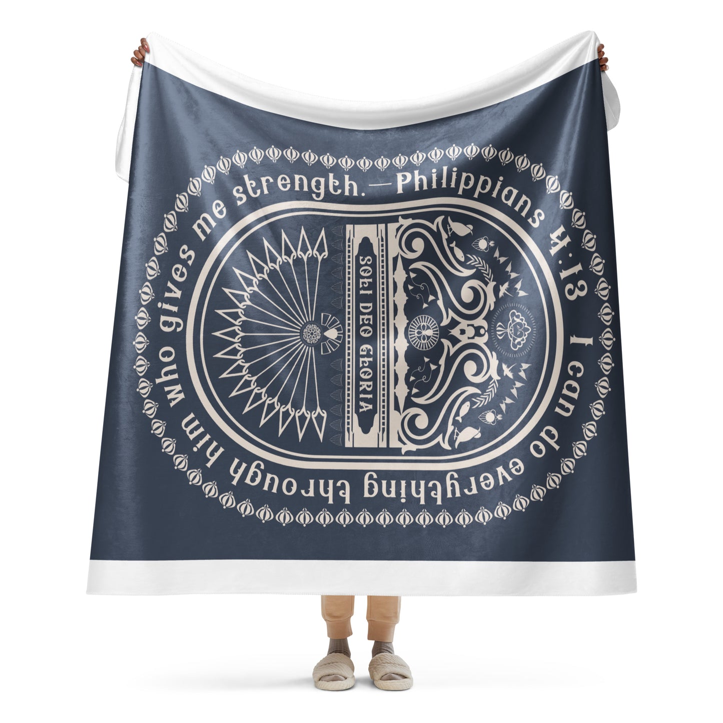 Sherpa blanket Kukloso Phillipians 4:13 No 2 60"x80" - Free Shipping