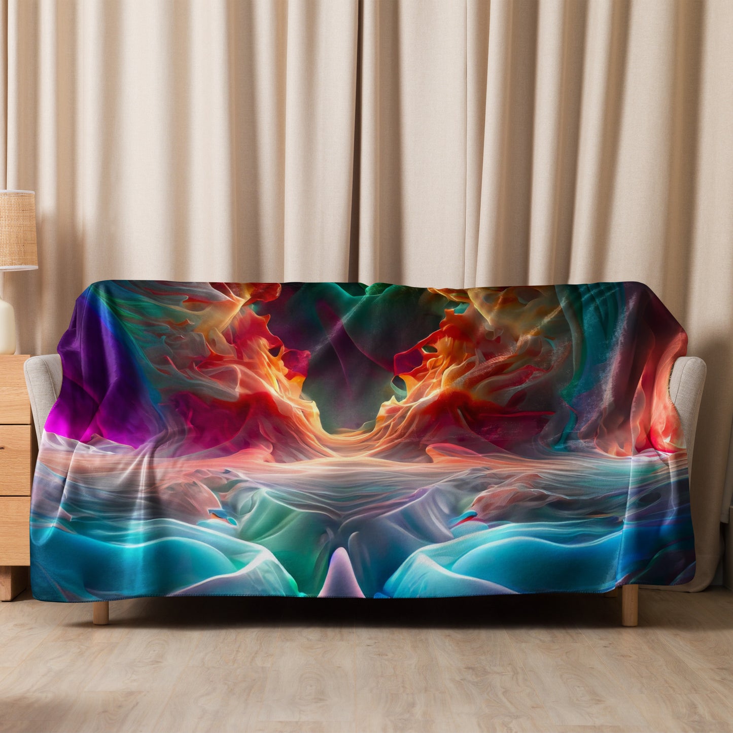 Sherpa blanket Kukloso Color Flows No 5 60"x80" - Free Shipping
