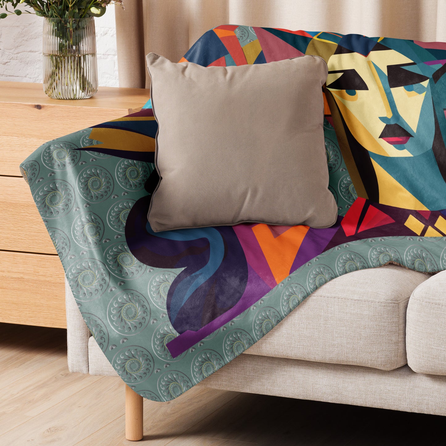 Sherpa blanket Kukloso The Couple No 4 60"x80" - Free Shipping