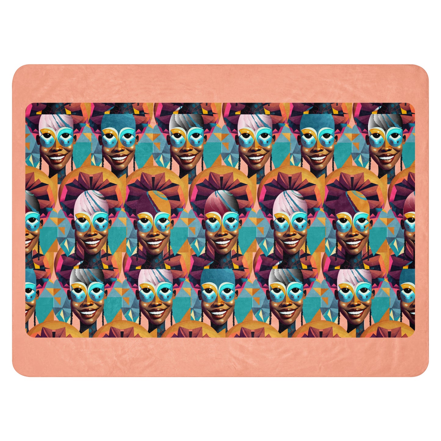 Sherpa blanket Kukloso The Big Smile 60"x80" - Free Shipping
