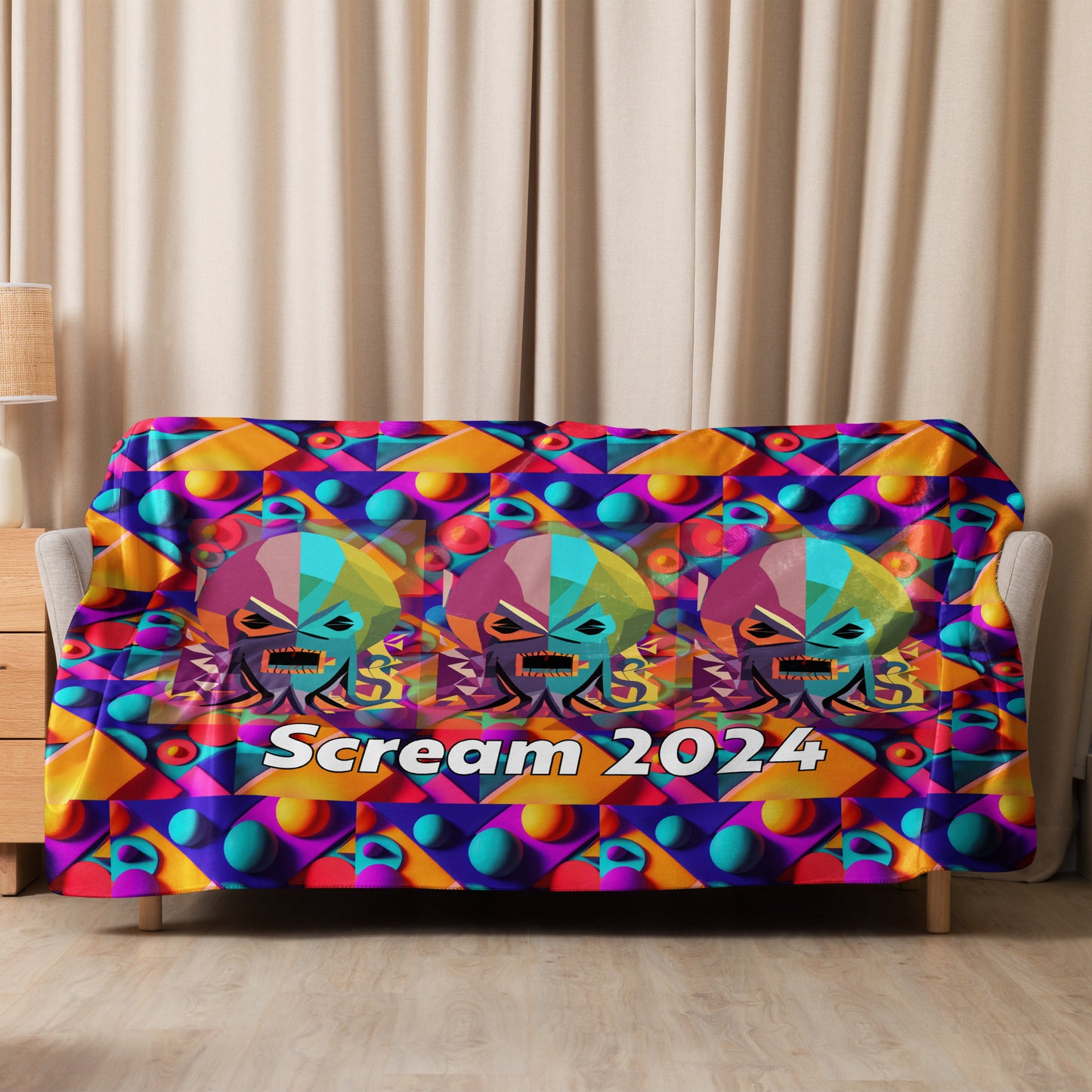 Sherpa blanket Kukloso The Scream 2024 60"x80" - Free Shipping
