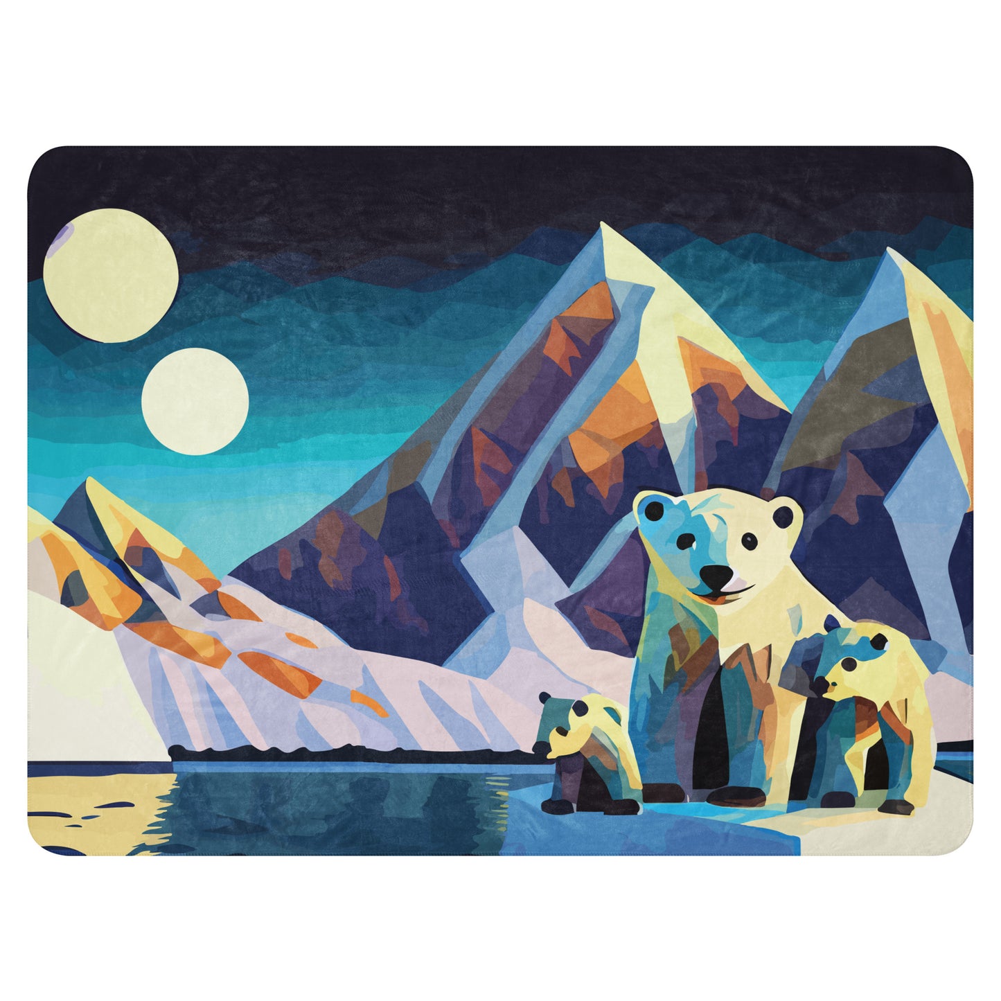 Sherpa blanket Kukloso The Three Bears No 1 60"x80" - Free Shipping