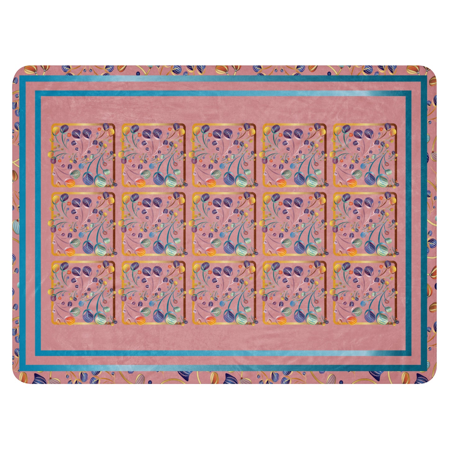 Sherpa blanket Kukloso Kuklos No 4403-4407 Collage No 1 60"x 80" - Free Shipping