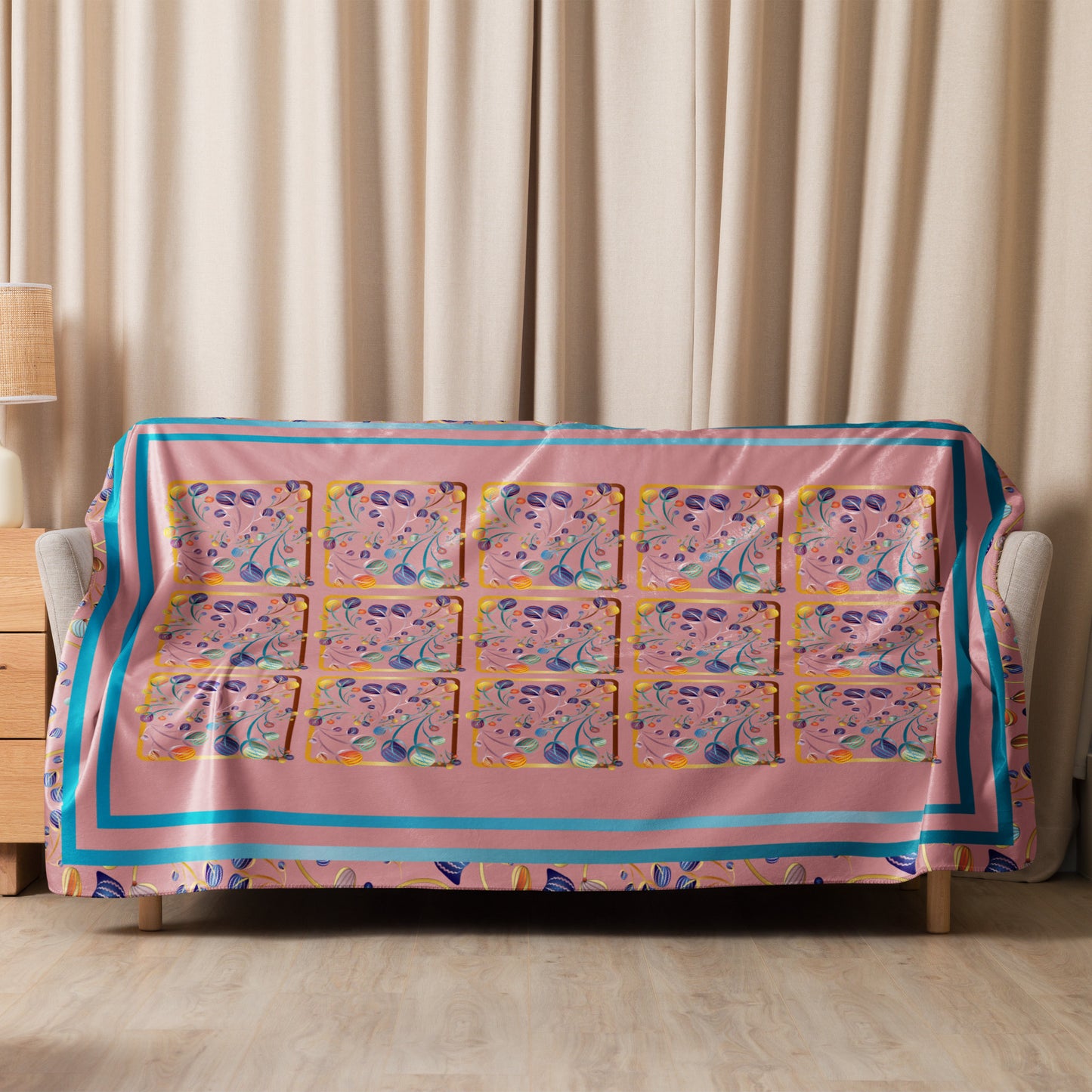 Sherpa blanket Kukloso Kuklos No 4403-4407 Collage No 1 60"x 80" - Free Shipping