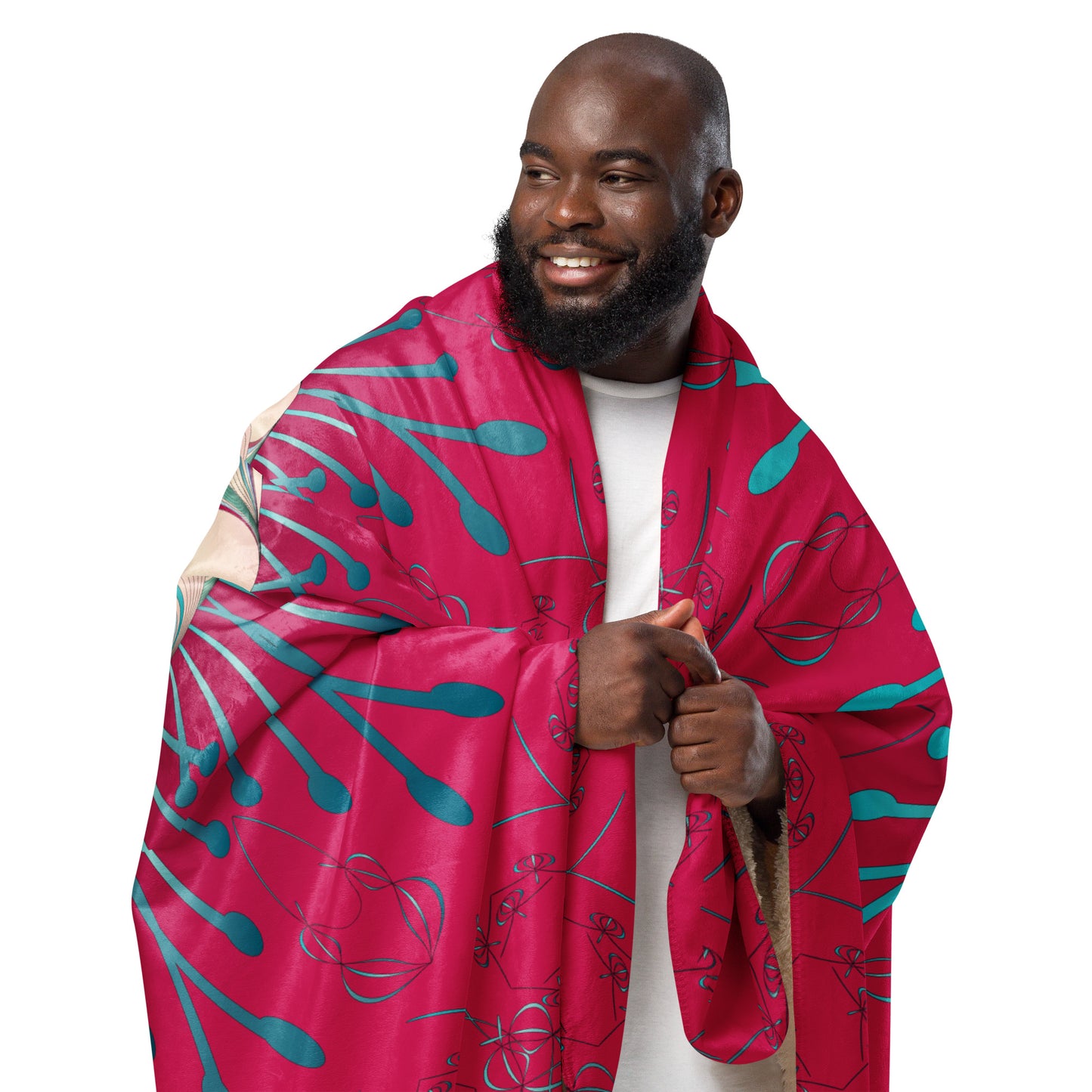 Sherpa blanket Kukloso Kuklos No 4303 Pattern 60" x 80" - Free Shipping