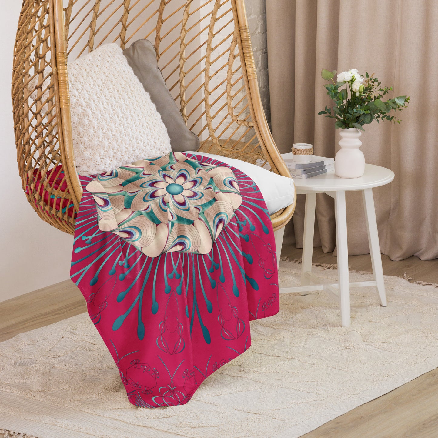 Sherpa blanket Kukloso Kuklos No 4303 Pattern 60" x 80" - Free Shipping