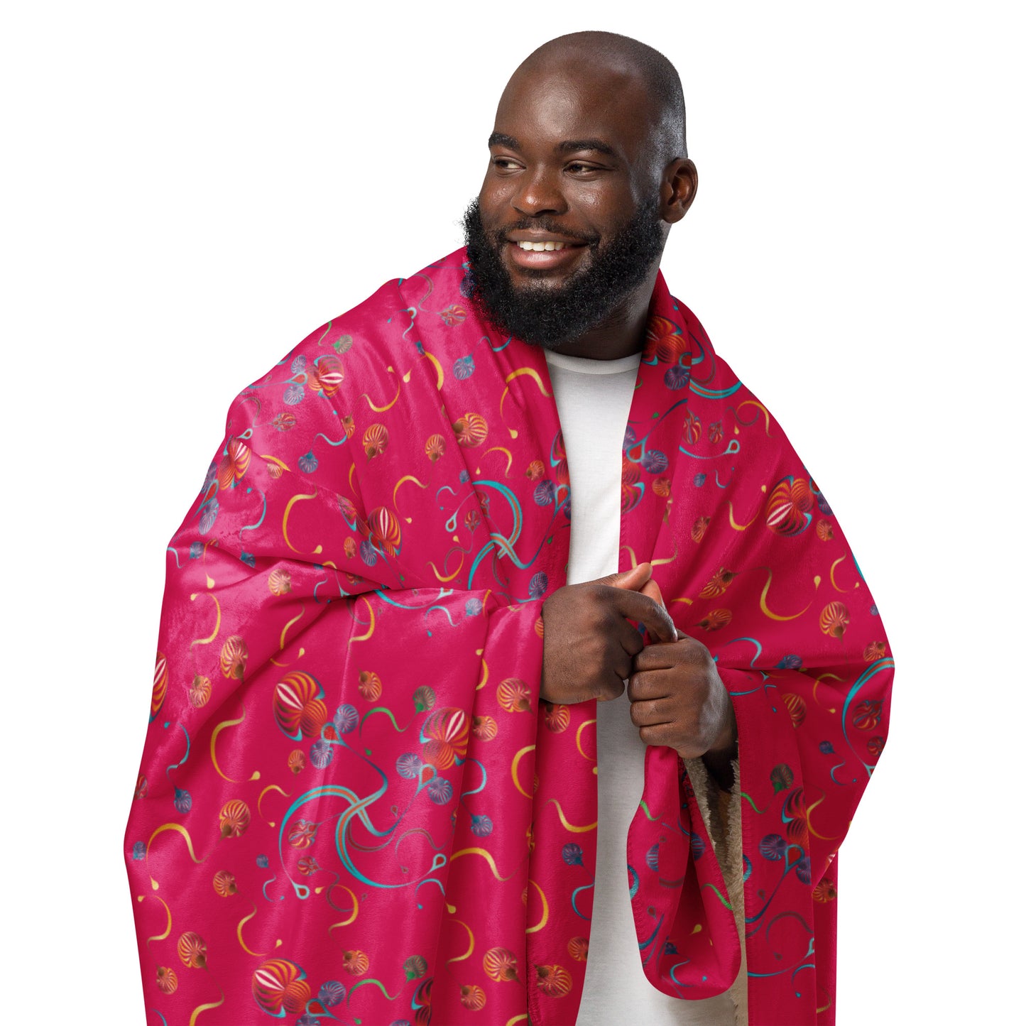 Sherpa blanket Kukloso Kuklos No 4375 B Pattern 60" x 80" - Free Shipping