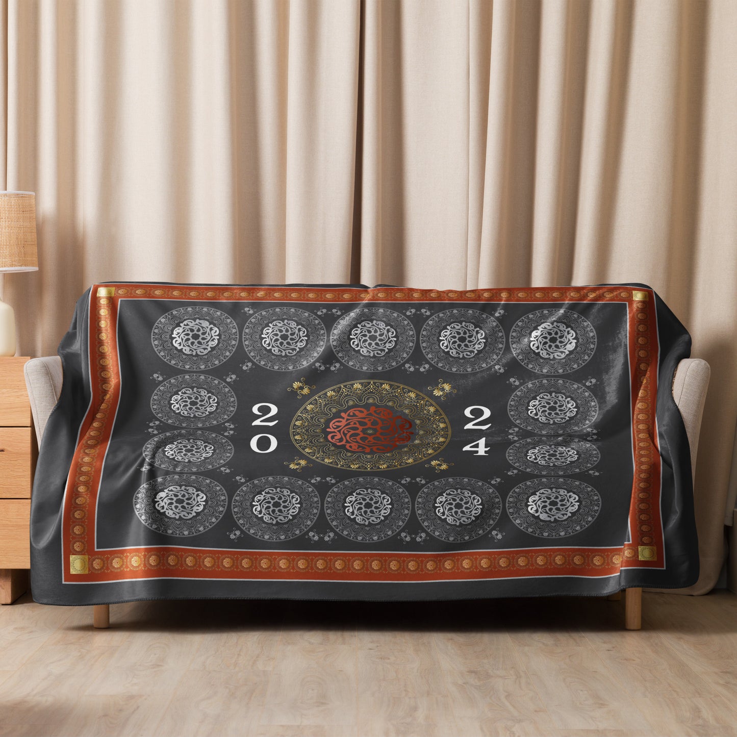 Sherpa blanket Kukloso Kuklos No 4388 Pattern 60" x 80" - Free Shipping