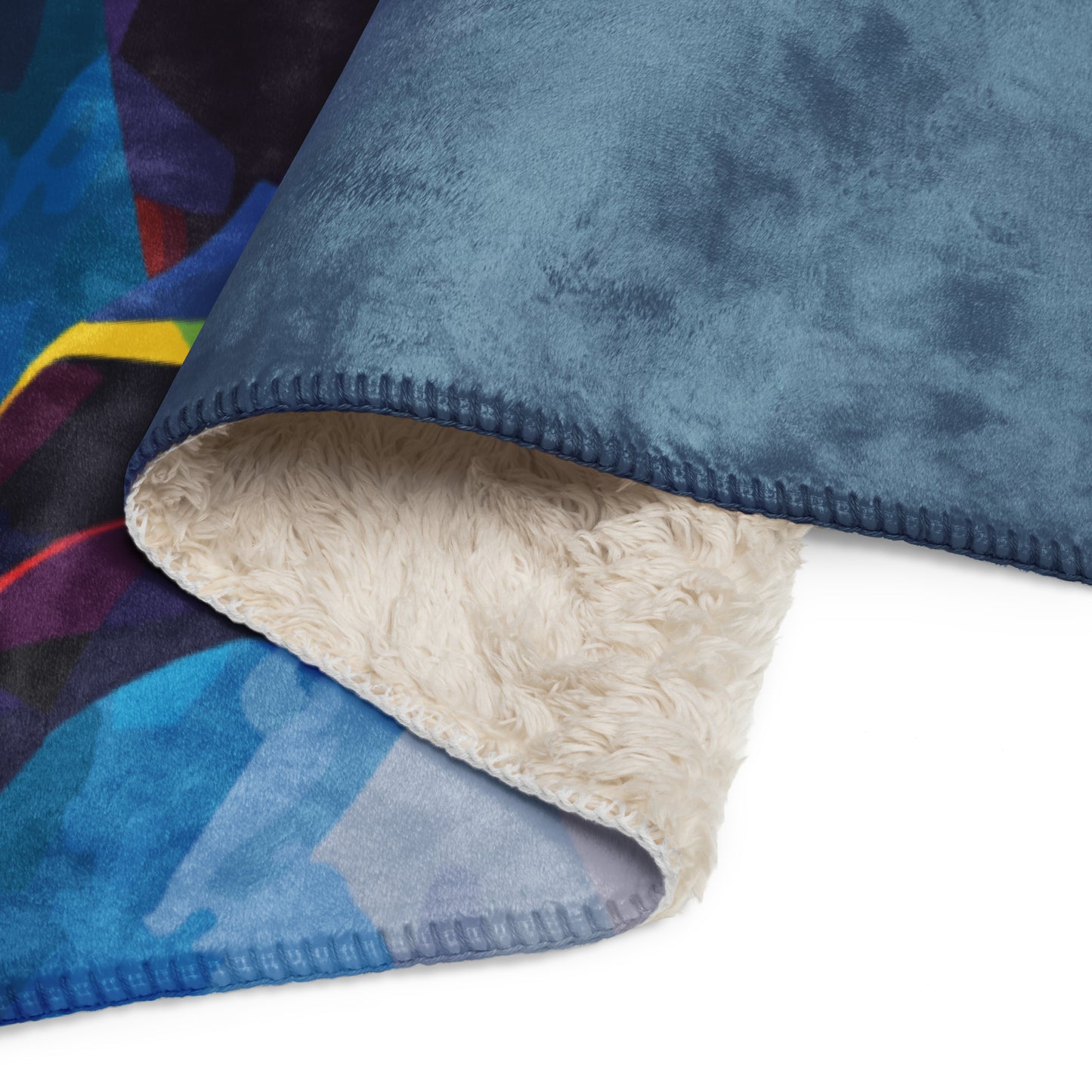 Sherpa blanket Kukloso Cubist German Sheperd Dog No 1 60"x80" - Free Shipping
