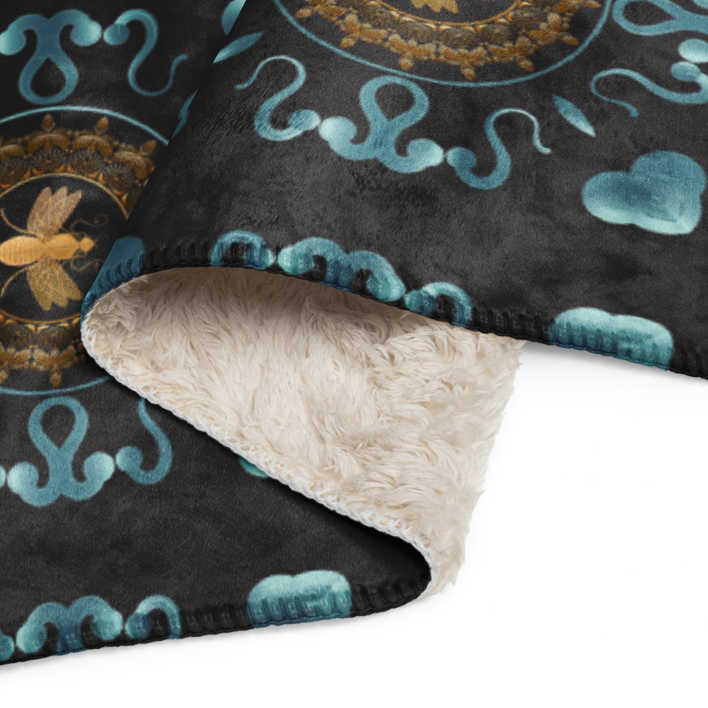 Sherpa blanket Kukloso Kuklos No 4381 A Collage Pattern 60" x 80" - Free Shipping