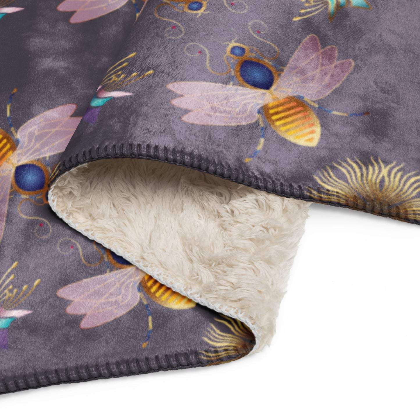 Sherpa blanket Kukloso Kuklos No 4409 Collage Pattern 60" x 80" - Free Shipping