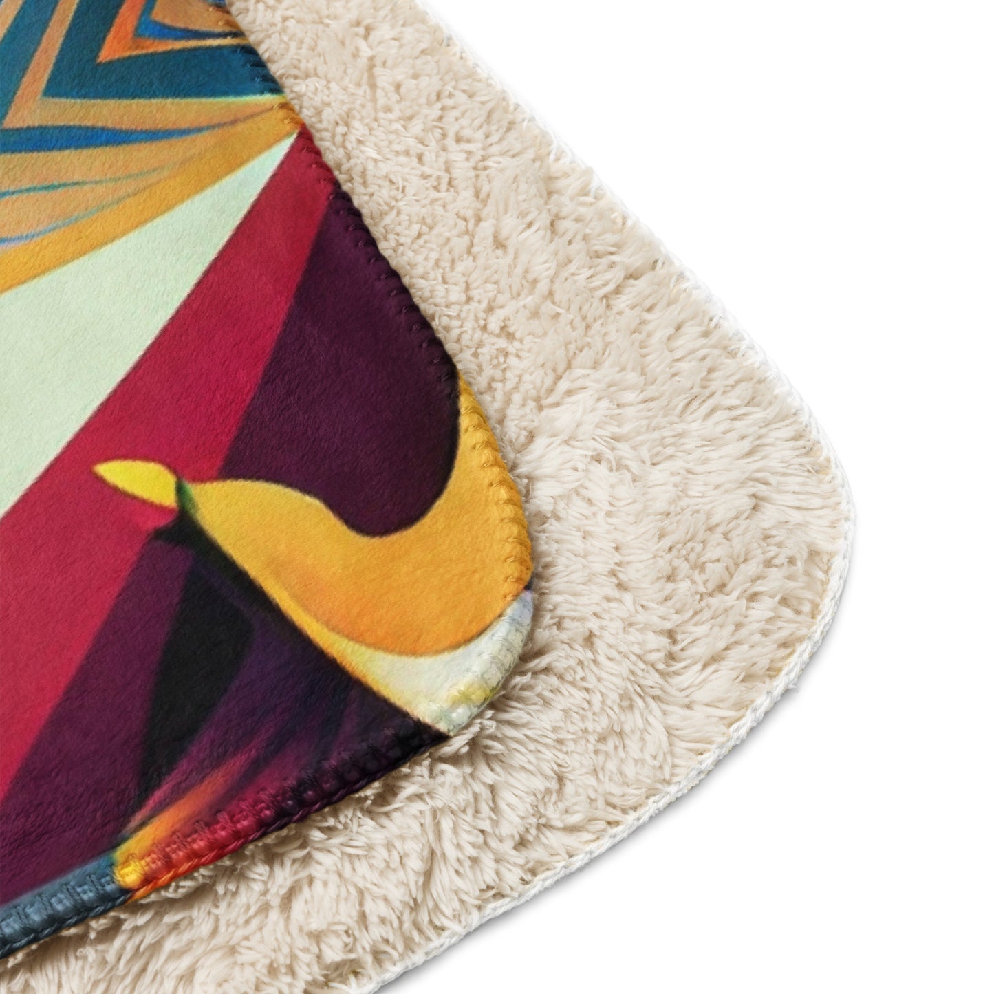 Sherpa blanket Kukloso Cubist Faces No 2 60"x80" - Free Shipping