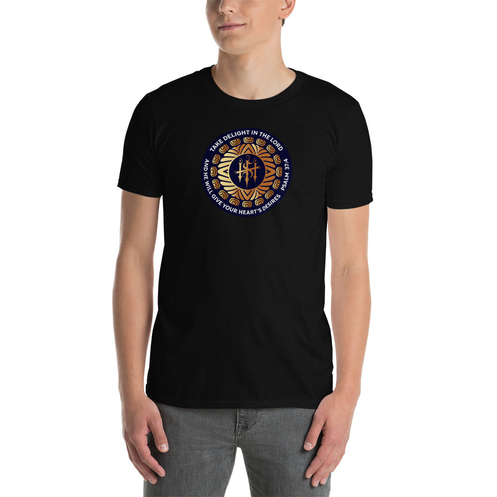 Short-Sleeve Unisex T-Shirt Kukloso Christian Psalm 37:4 Ver 1 - Free Shipping