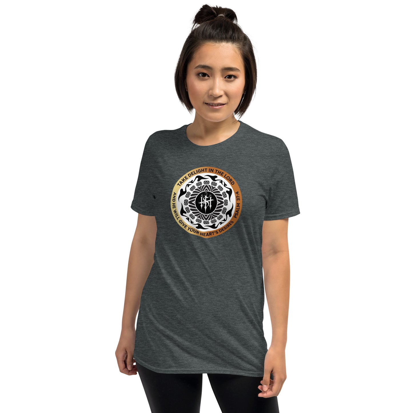 Short-Sleeve Unisex T-Shirt Kukloso Christian Psalm 37:4 Ver 3 - Free Shipping