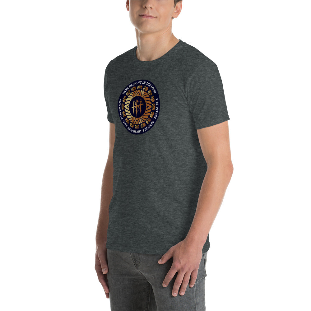 Short-Sleeve Unisex T-Shirt Kukloso Christian Psalm 37:4 Ver 1 - Free Shipping