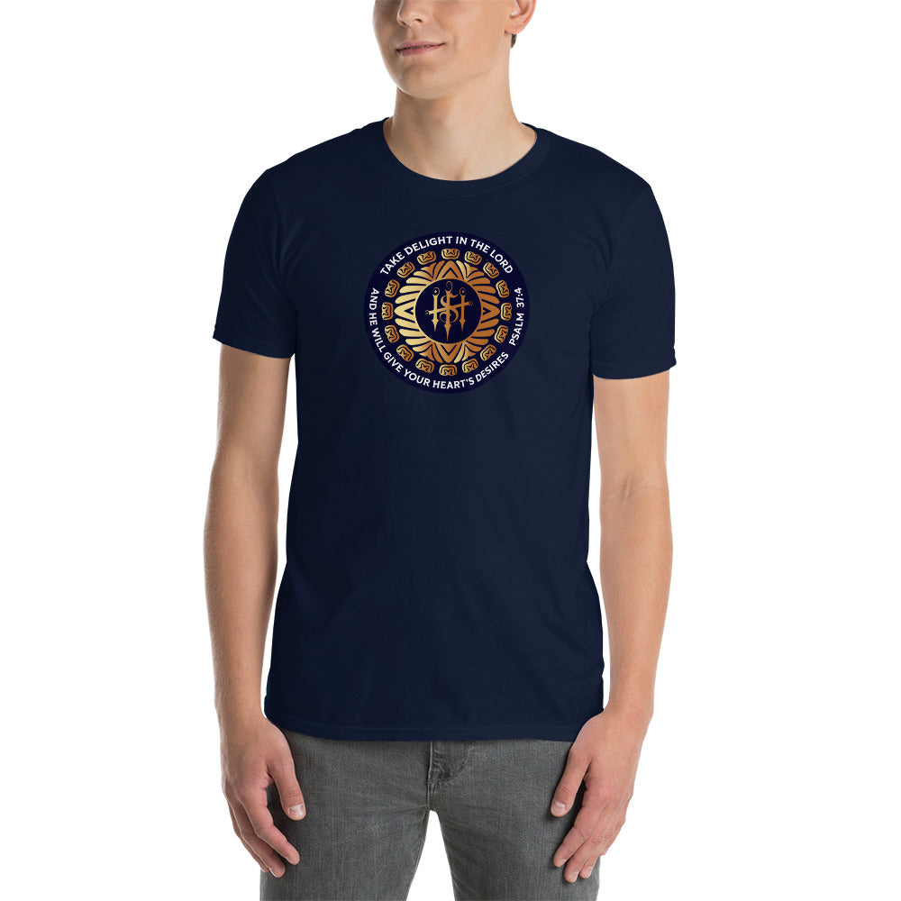 Short-Sleeve Unisex T-Shirt Kukloso Christian Psalm 37:4 Ver 1 - Free Shipping
