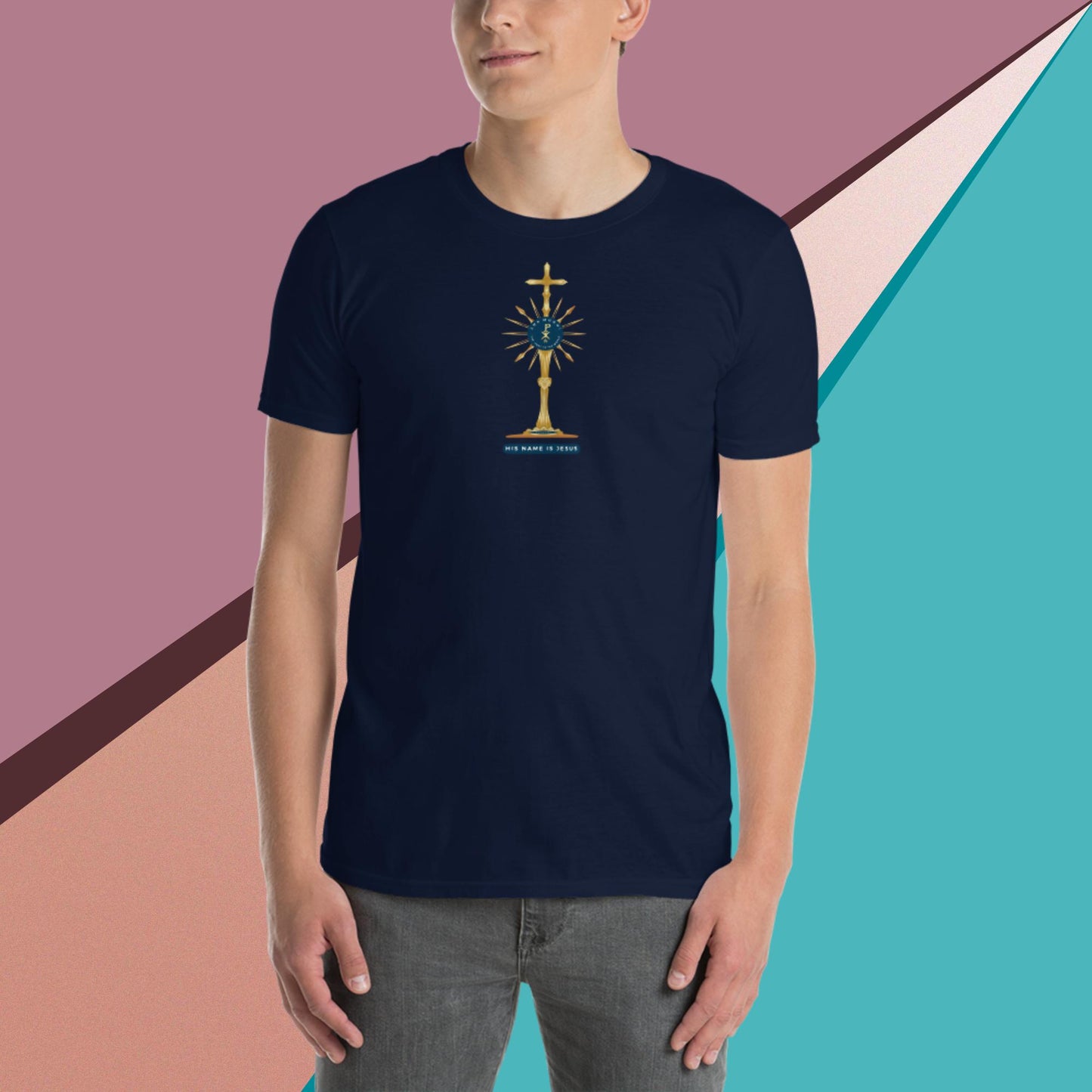 Short-Sleeve Unisex T-Shirt Kukloso PX Christogram - Monstrance - Free Shipping