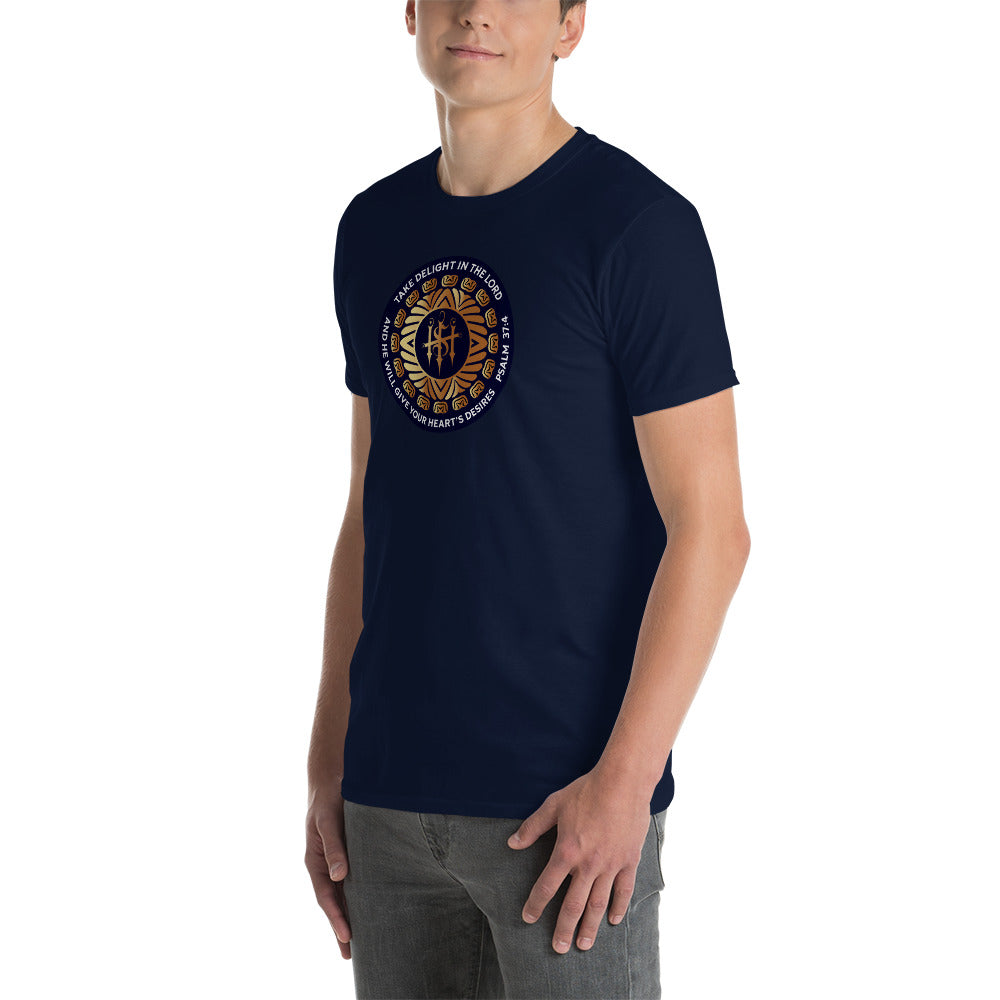 Short-Sleeve Unisex T-Shirt Kukloso Christian Psalm 37:4 Ver 1 - Free Shipping