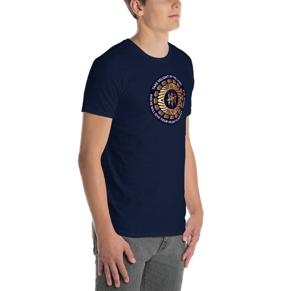 Short-Sleeve Unisex T-Shirt Kukloso Christian Psalm 37:4 Ver 1 - Free Shipping