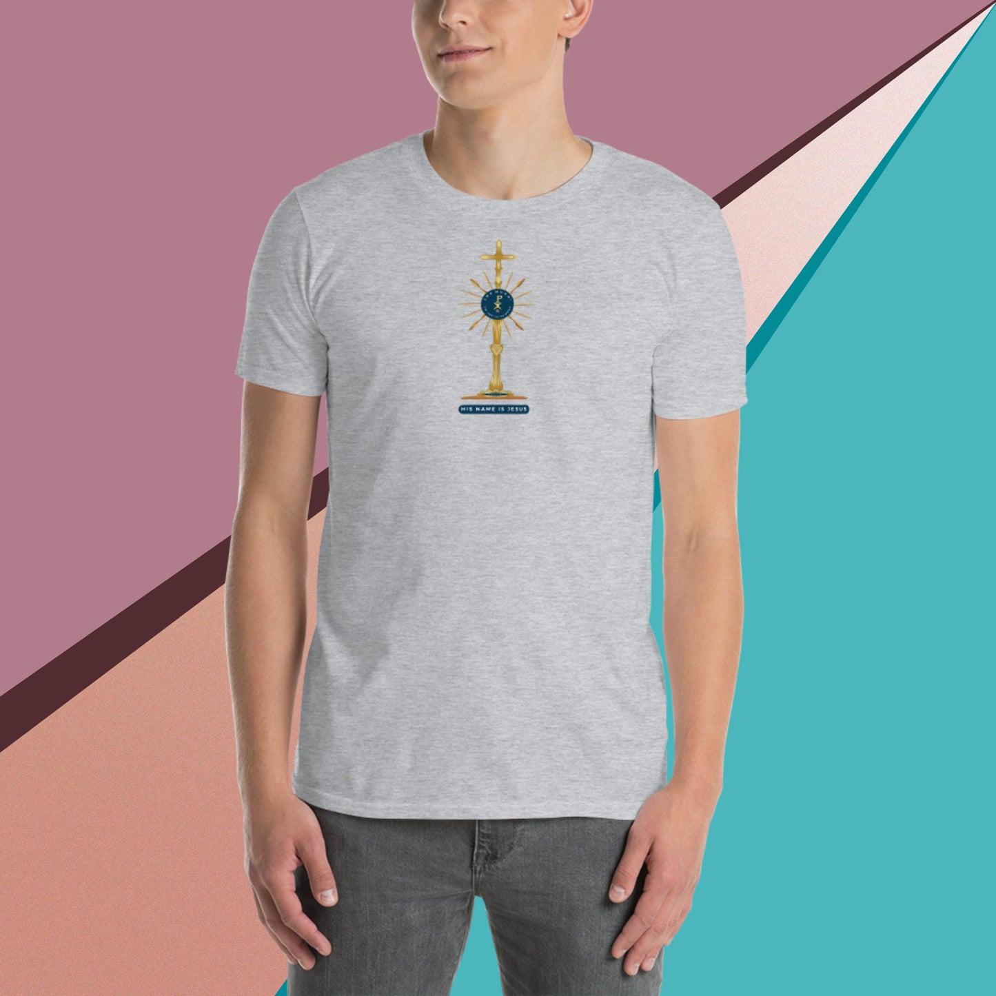 Short-Sleeve Unisex T-Shirt Kukloso PX Christogram - Monstrance - Free Shipping