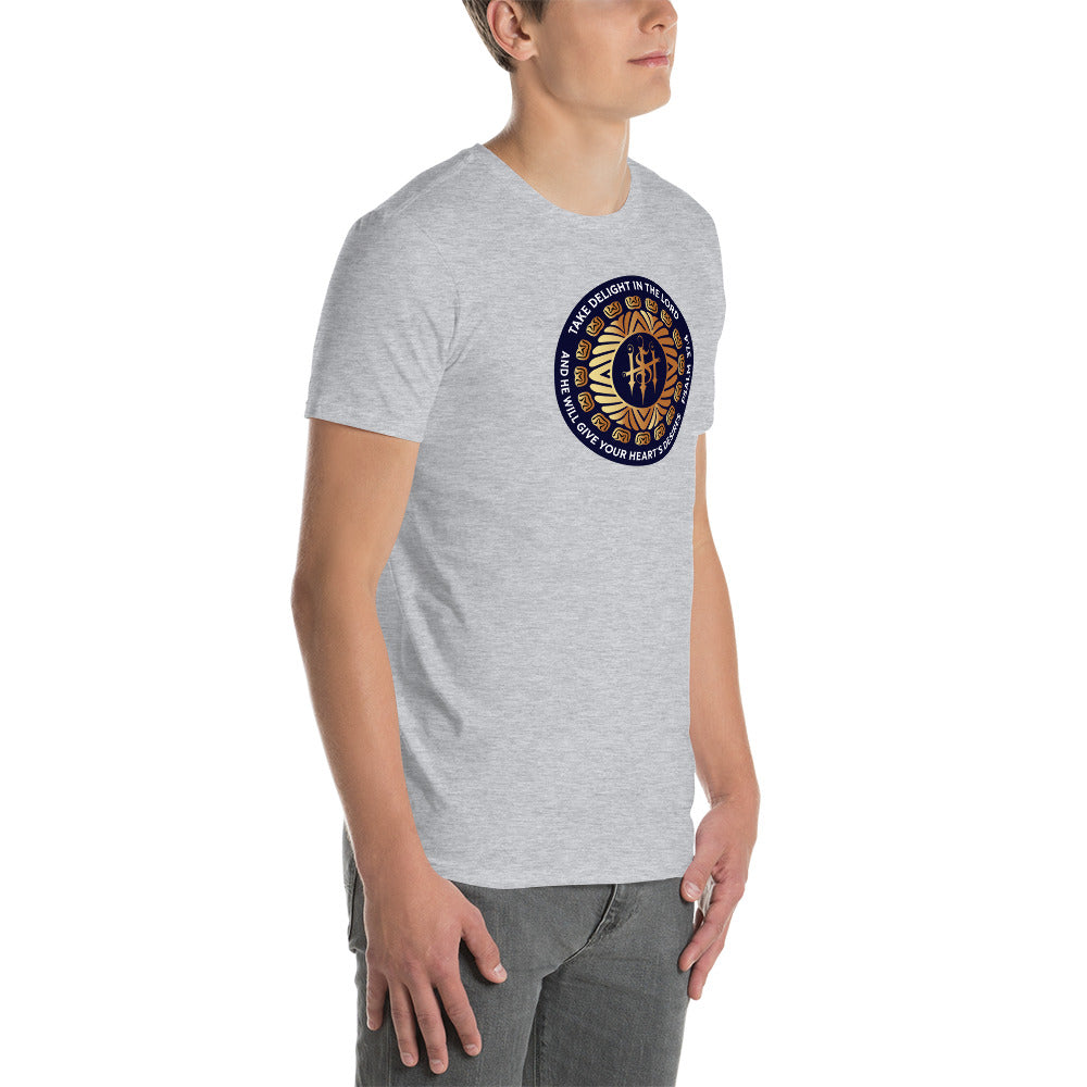 Short-Sleeve Unisex T-Shirt Kukloso Christian Psalm 37:4 Ver 1 - Free Shipping