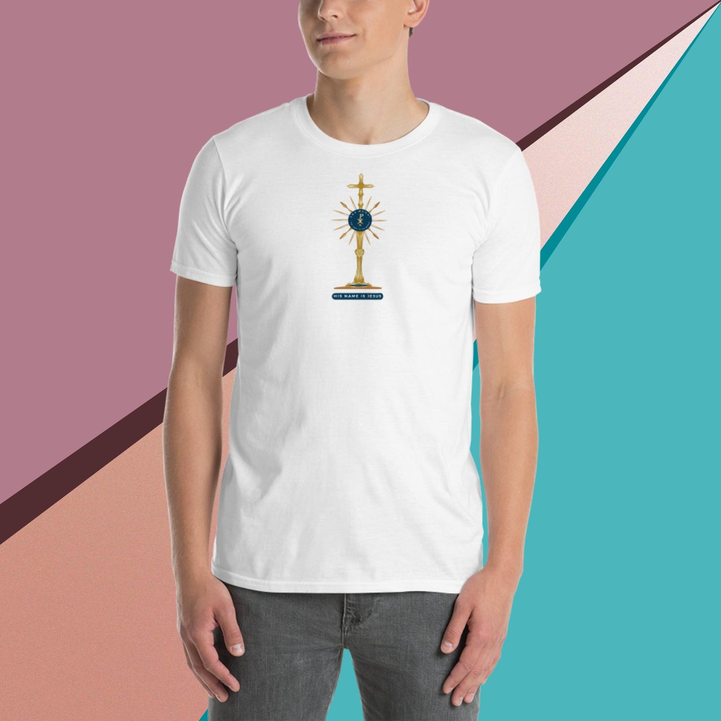 Short-Sleeve Unisex T-Shirt Kukloso PX Christogram - Monstrance - Free Shipping