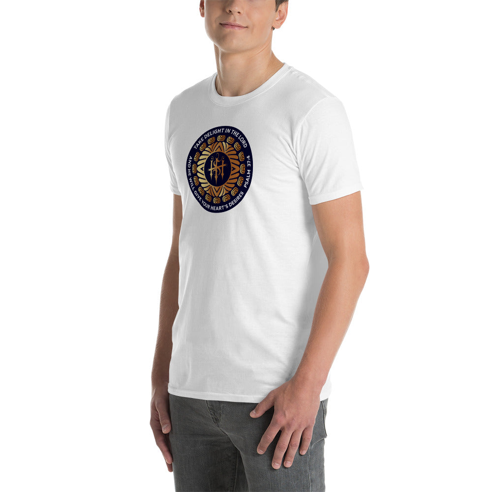 Short-Sleeve Unisex T-Shirt Kukloso Christian Psalm 37:4 Ver 1 - Free Shipping