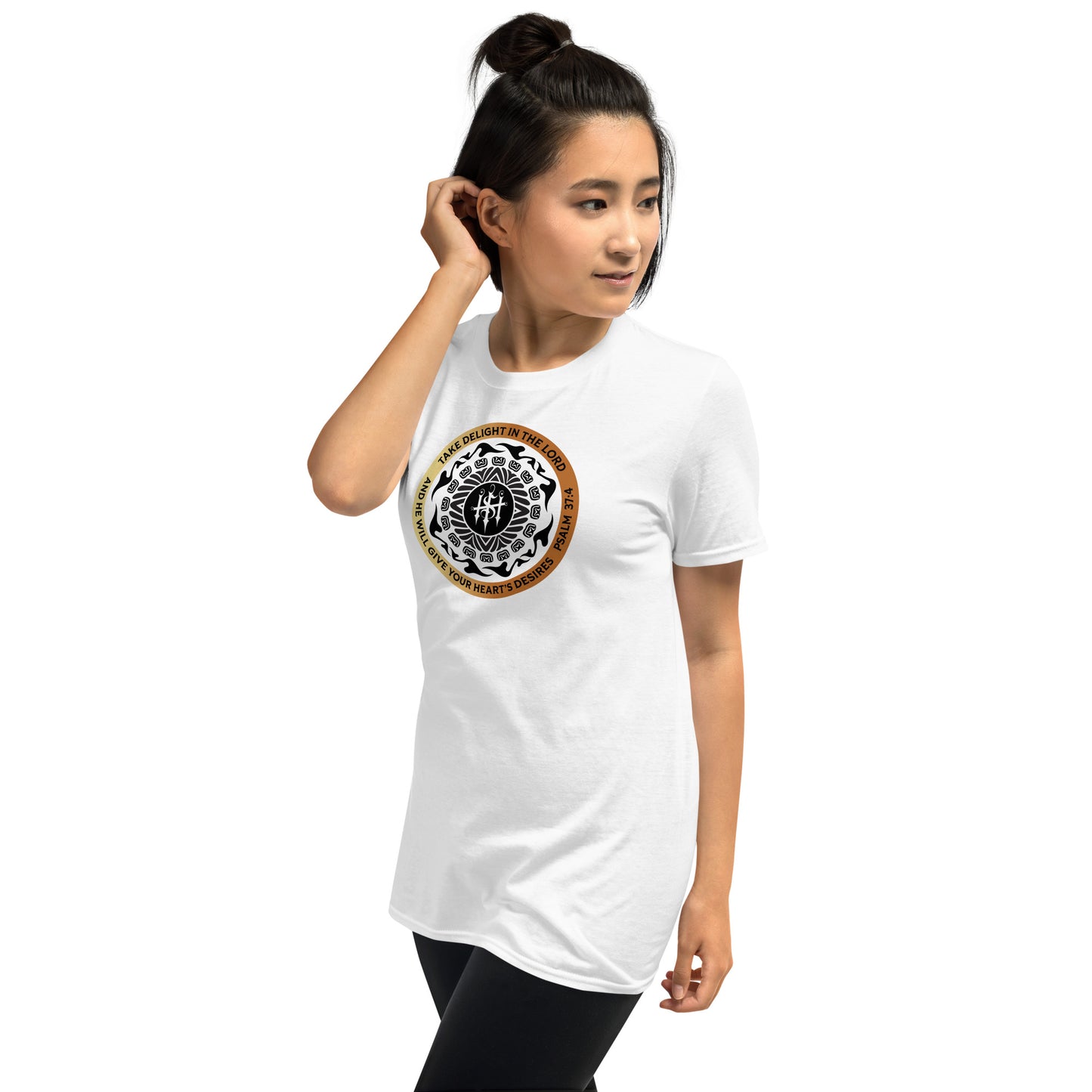 Short-Sleeve Unisex T-Shirt Kukloso Christian Psalm 37:4 Ver 3 - Free Shipping