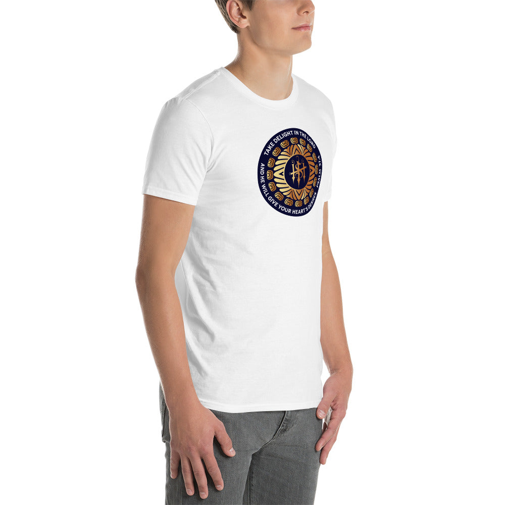 Short-Sleeve Unisex T-Shirt Kukloso Christian Psalm 37:4 Ver 1 - Free Shipping