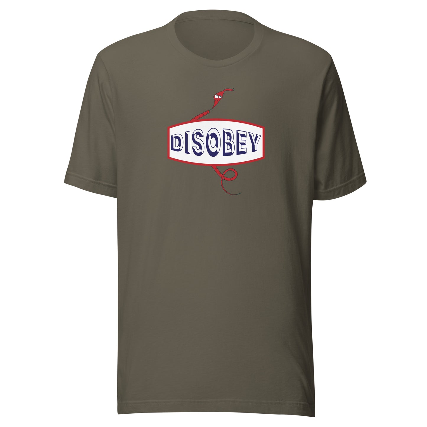 Unisex t-shirt Kukloso Disobey Red White Blue - Free Shipping