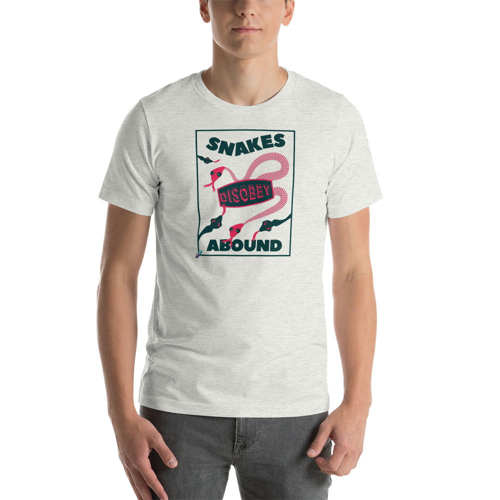 Unisex t-shirt Kukloso Disobey 'Snakes Abound' - Free Shipping
