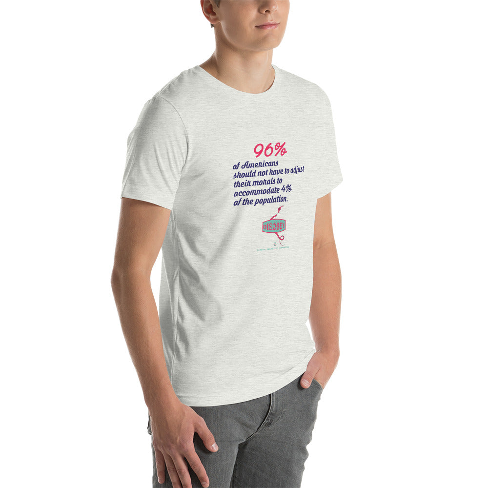 Unisex t-shirt Kukloso Disobey 'The 96%' Logo Light - Free Shipping