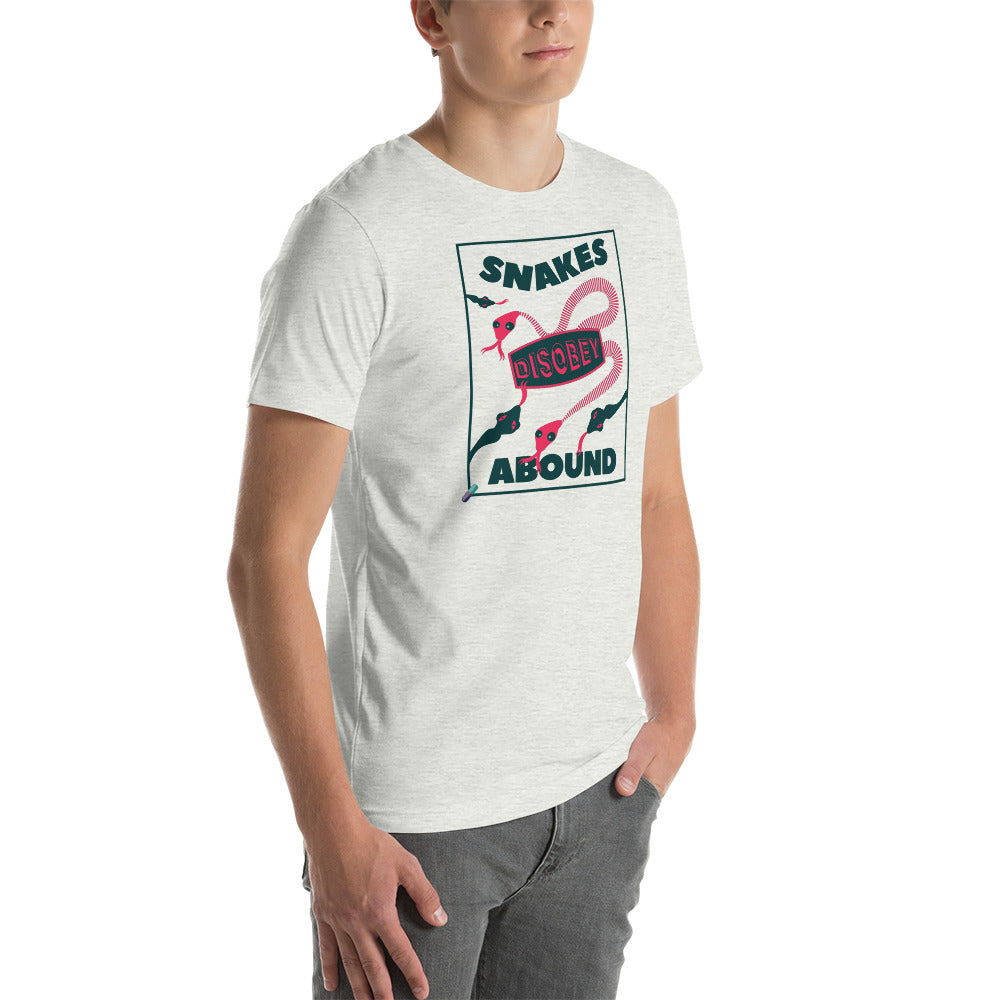 Unisex t-shirt Kukloso Disobey 'Snakes Abound' - Free Shipping
