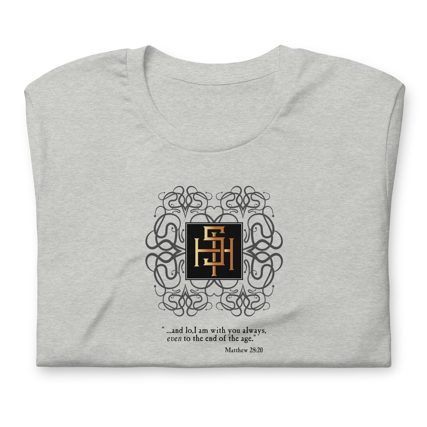Short-Sleeve Unisex t-shirt Christian "...I am with you always..." Mathew 28:20 Free Shipping