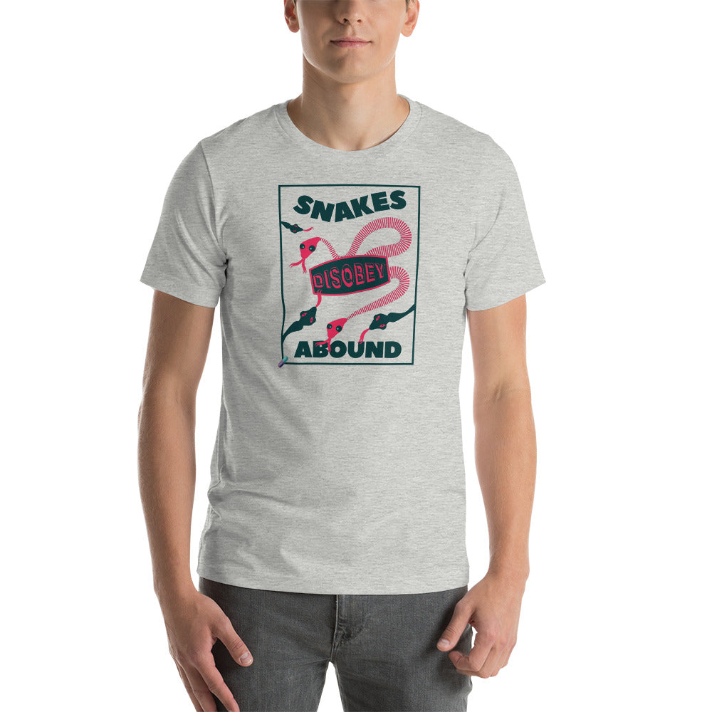 Unisex t-shirt Kukloso Disobey 'Snakes Abound' - Free Shipping