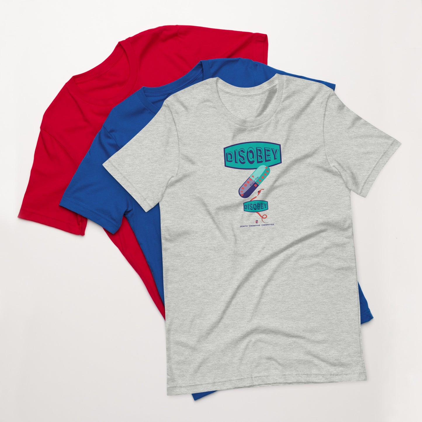 Unisex t-shirt Kukloso Disobey Three logos - Free Shipping