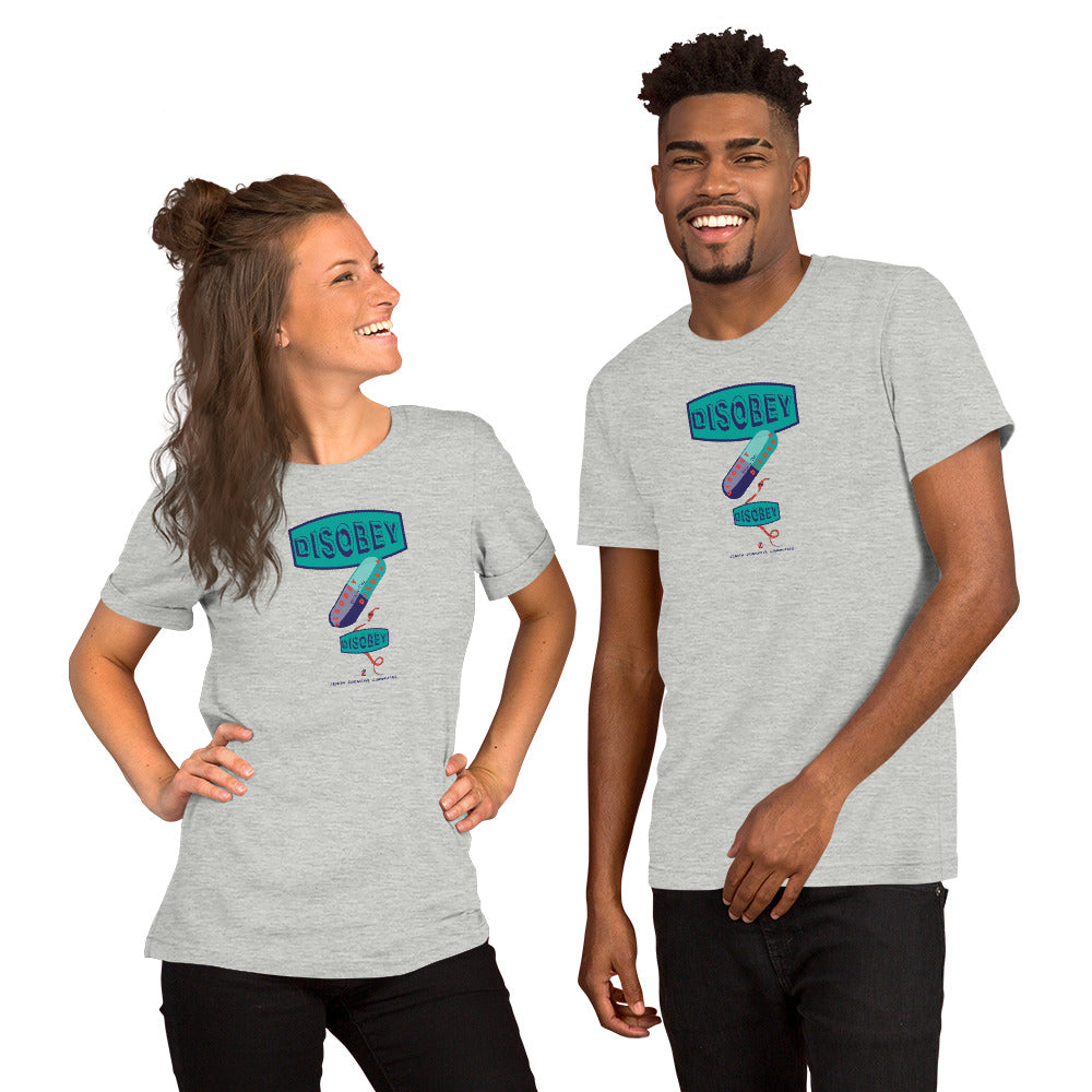 Unisex t-shirt Kukloso Disobey Three logos - Free Shipping