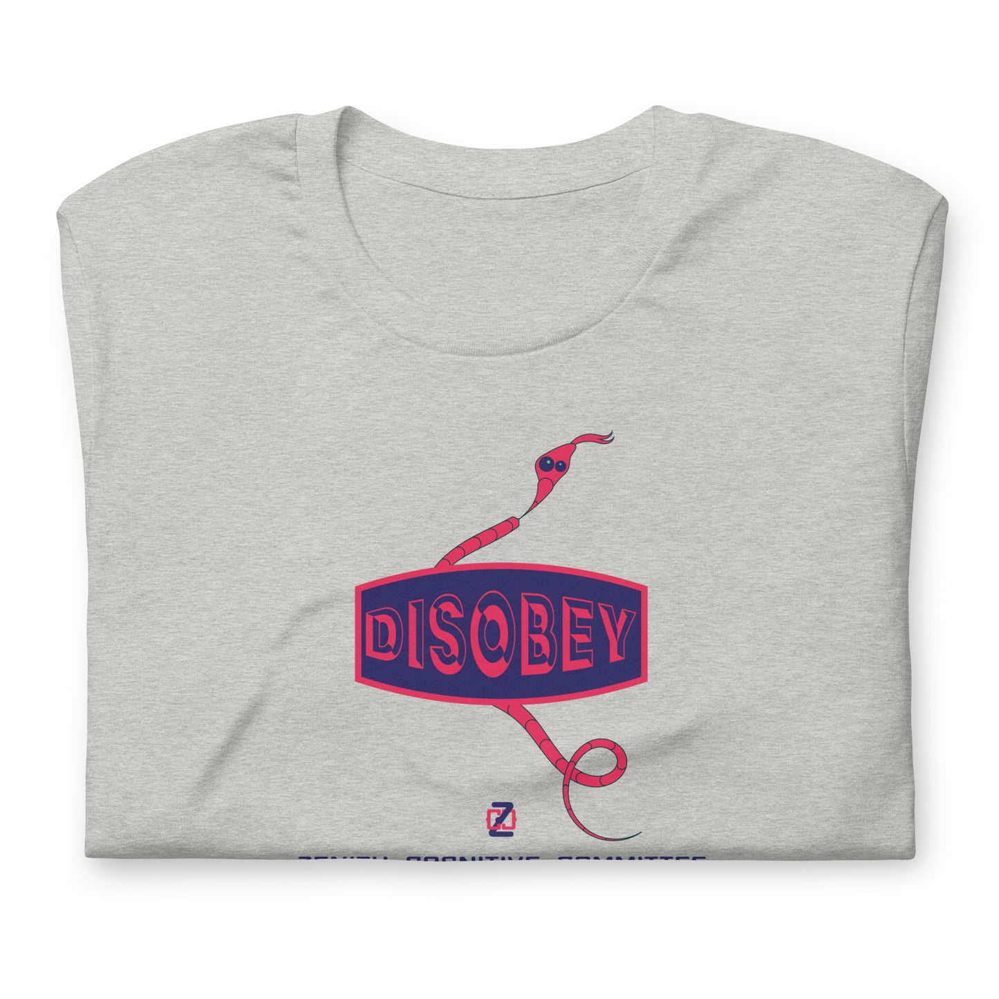Unisex t-shirt Kukloso Disobey Logo Front w/snake Navy/Pink - Free Shipping