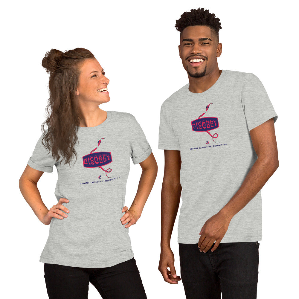 Unisex t-shirt Kukloso Disobey Logo Front w/snake Navy/Pink - Free Shipping