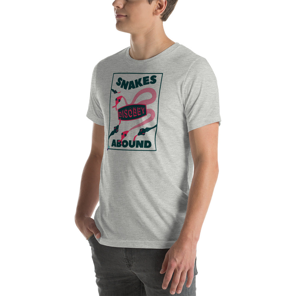 Unisex t-shirt Kukloso Disobey 'Snakes Abound' - Free Shipping