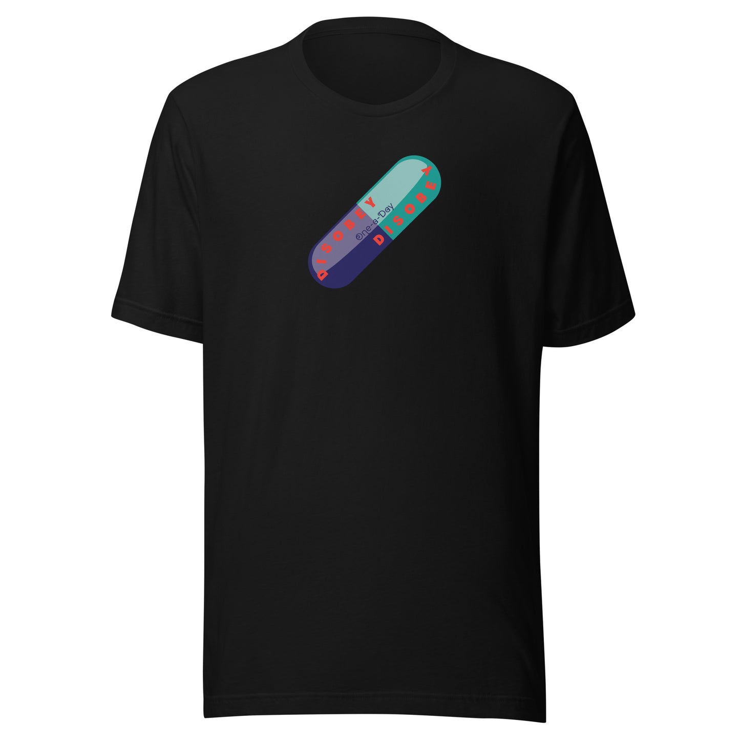 Unisex t-shirt Kukloso Disobey 'Once-a-Day' Logo - Free Shipping