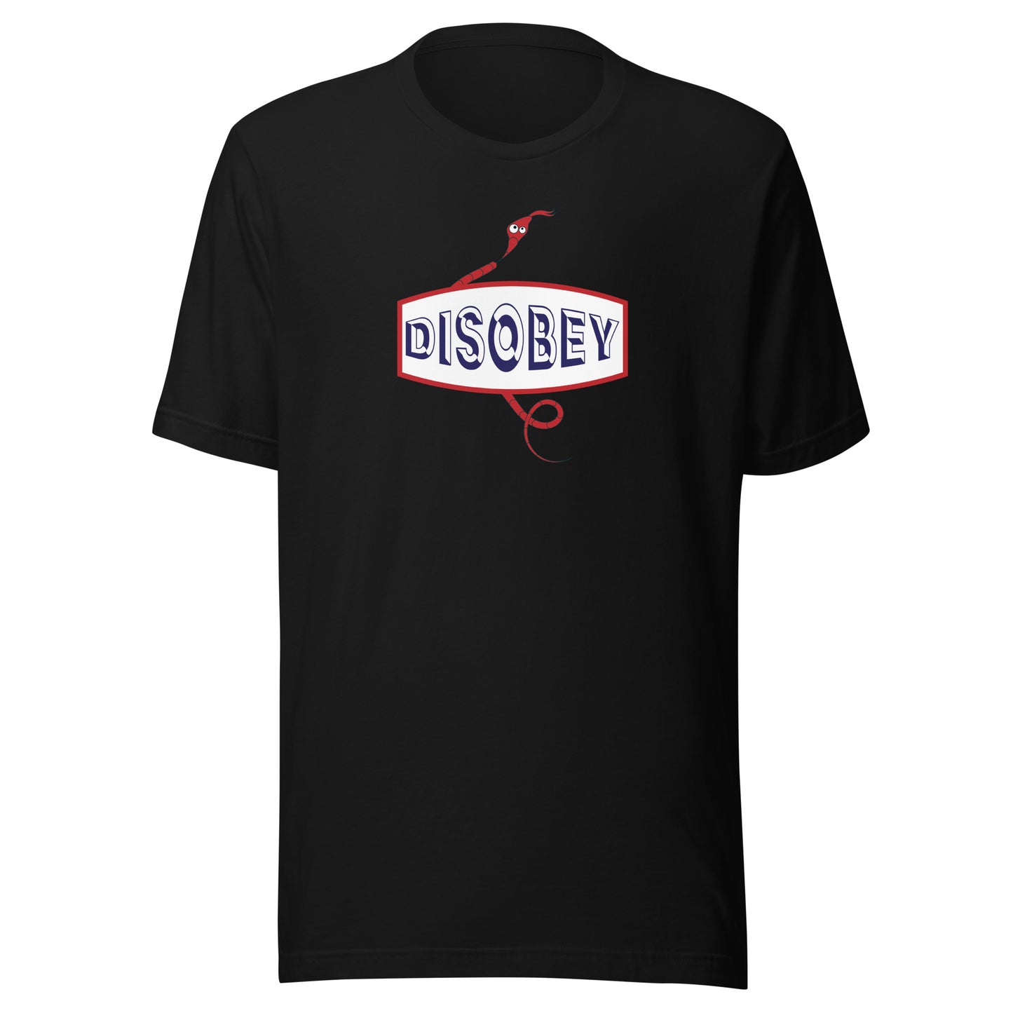 Unisex t-shirt Kukloso Disobey Red White Blue - Free Shipping