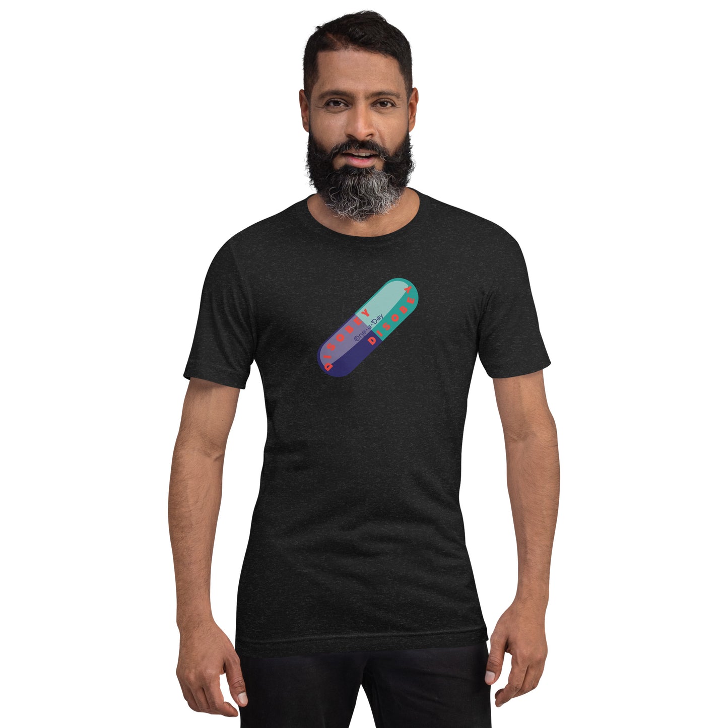 Unisex t-shirt Kukloso Disobey 'Once-a-Day' Logo - Free Shipping