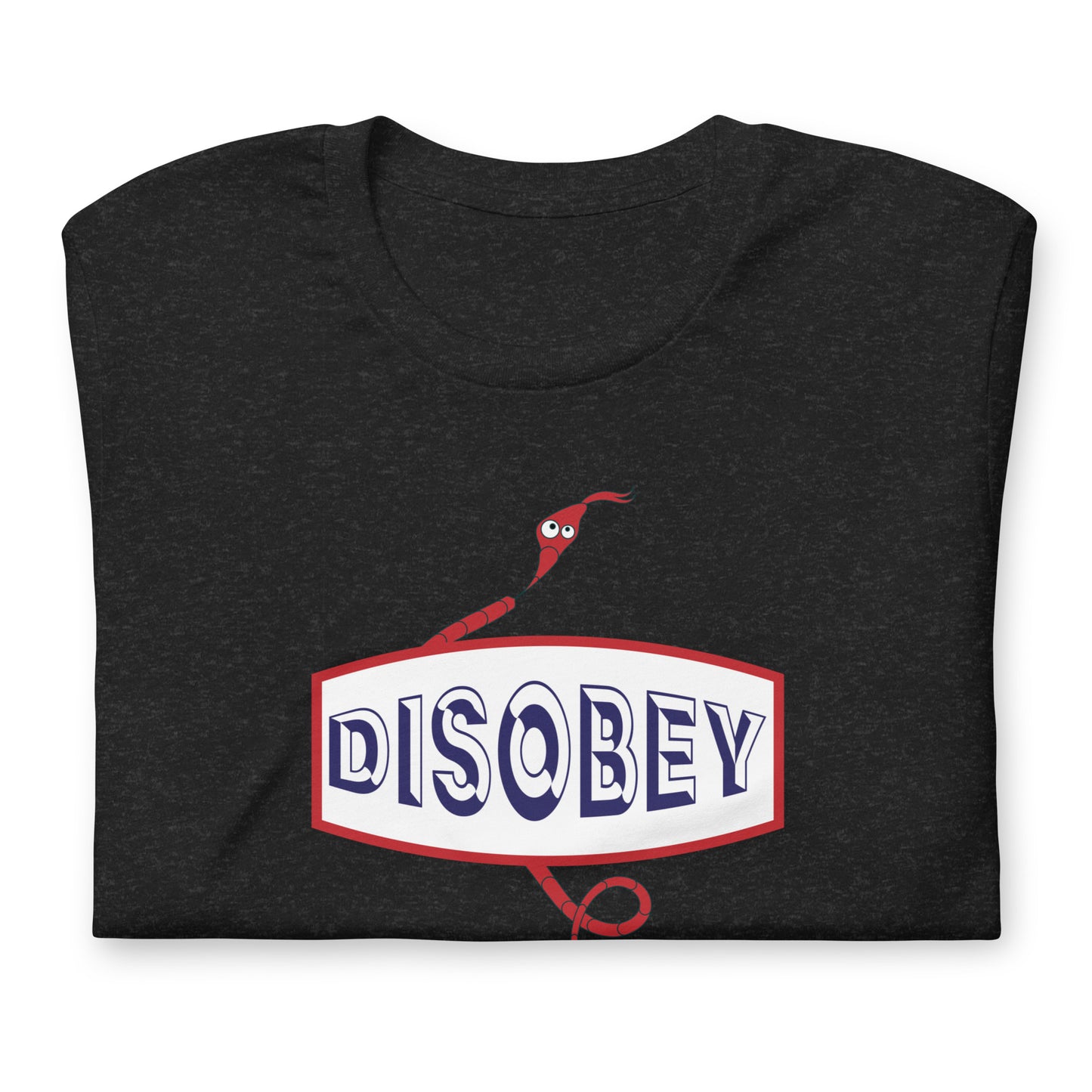 Unisex t-shirt Kukloso Disobey Red White Blue - Free Shipping