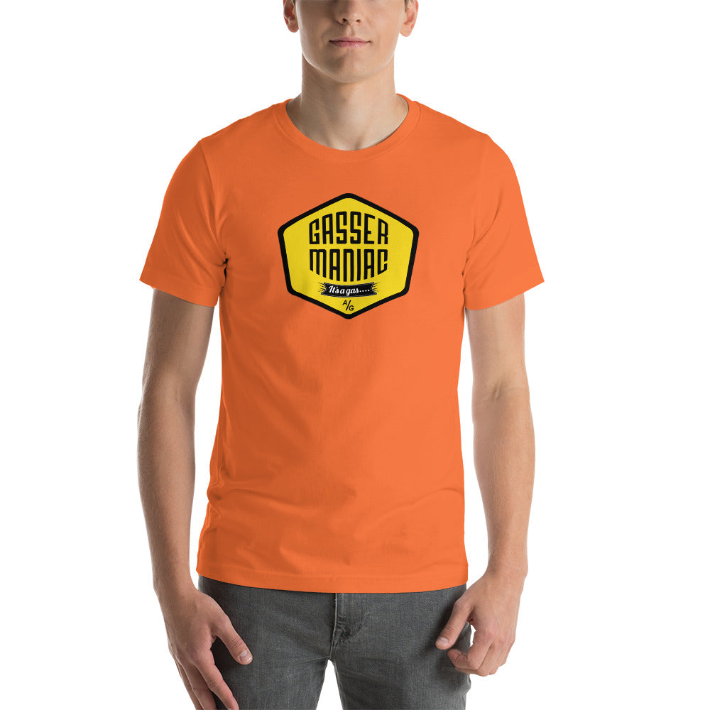 Unisex t-shirt Kukloso Gasser-Maniac Yellow - Free Shipping