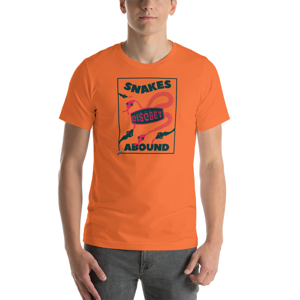 Unisex t-shirt Kukloso Disobey 'Snakes Abound' - Free Shipping