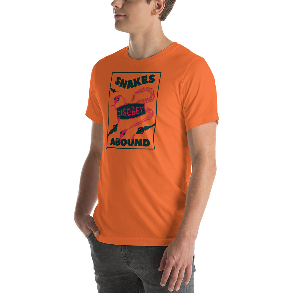 Unisex t-shirt Kukloso Disobey 'Snakes Abound' - Free Shipping
