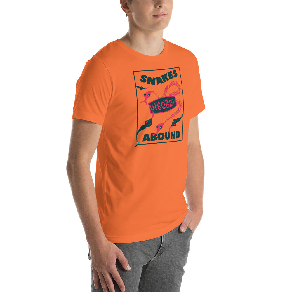 Unisex t-shirt Kukloso Disobey 'Snakes Abound' - Free Shipping