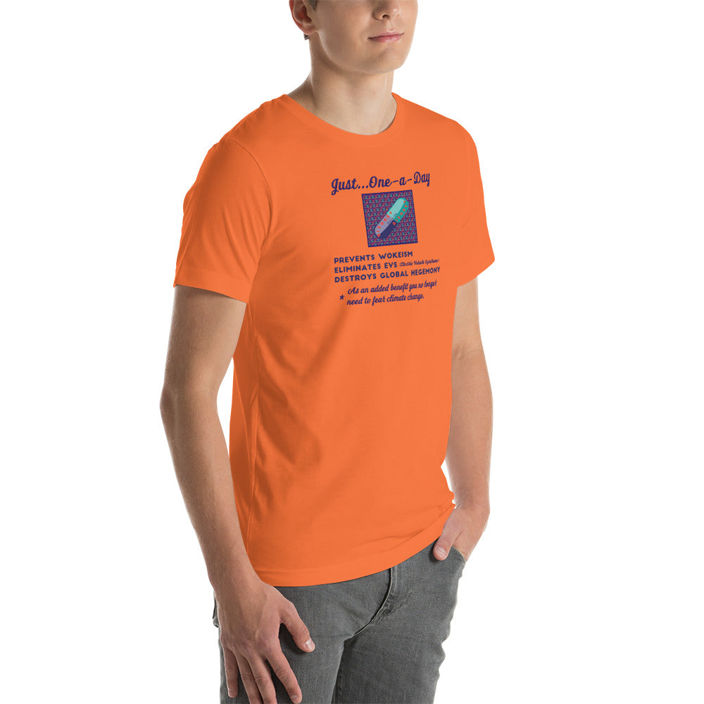 Unisex t-shirt Kukloso Just ' One-A- Day ' Light- Free Shipping