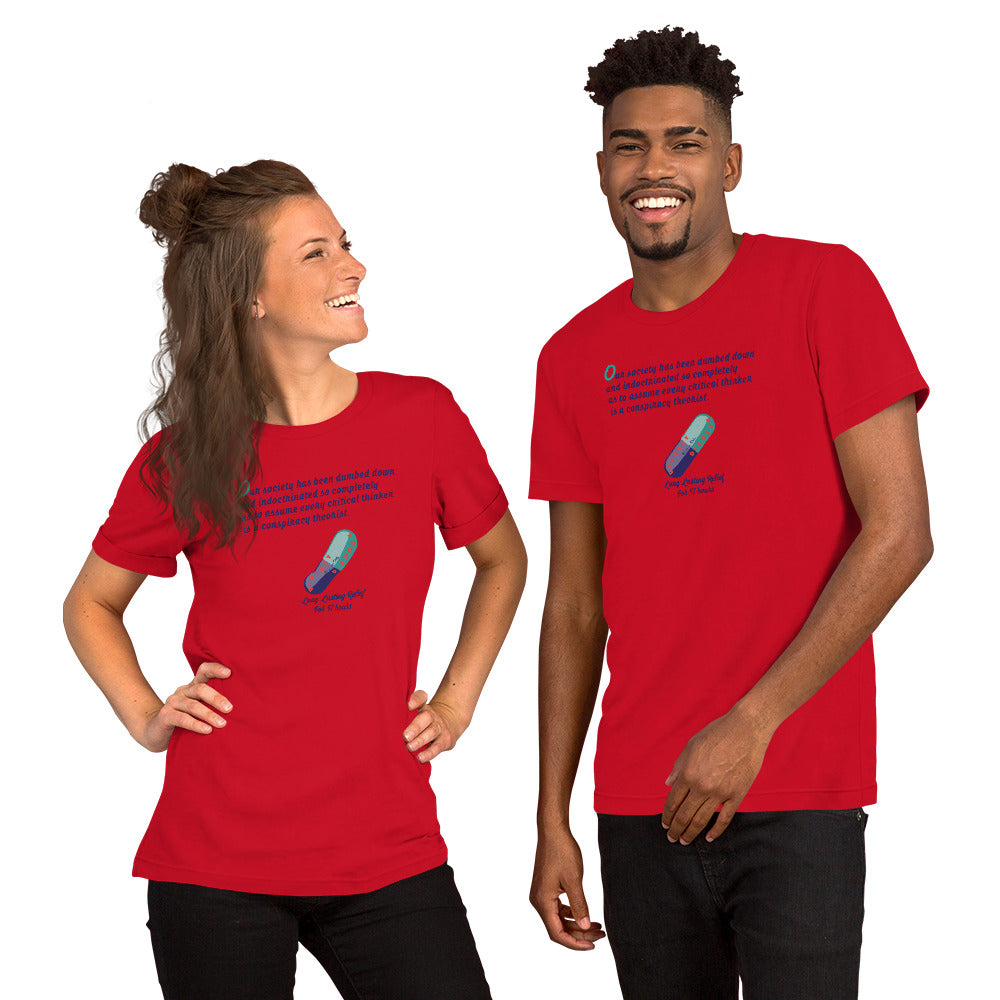 Unisex t-shirt Kukloso Disobey ' Critical thinker... ' Logo Light - Free Shipping